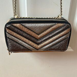 Nasty Gal Women's Metallic Crossbody Purse, Copper, Size OS